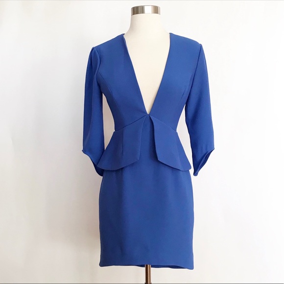 Finders Keepers Dresses & Skirts - Finders Keepers Blue Dress low cut high low hem XS